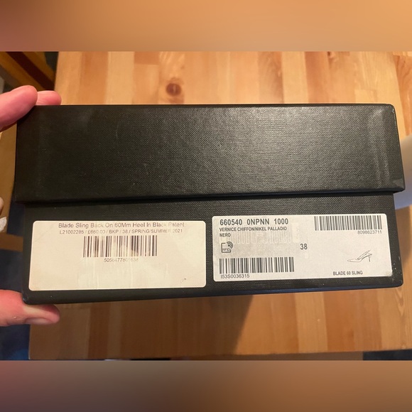 Saint Laurent Blade Patent Slingback Heels - Picture 9 of 9